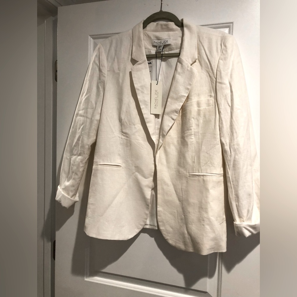 *NWT* Rachel Zoe off white linen blazer